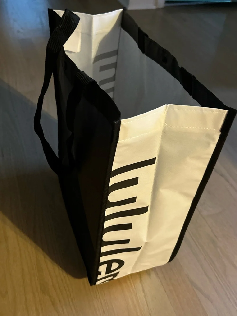 3 for $15! Large Lululemon Shopping Bag Black and White logo Tote